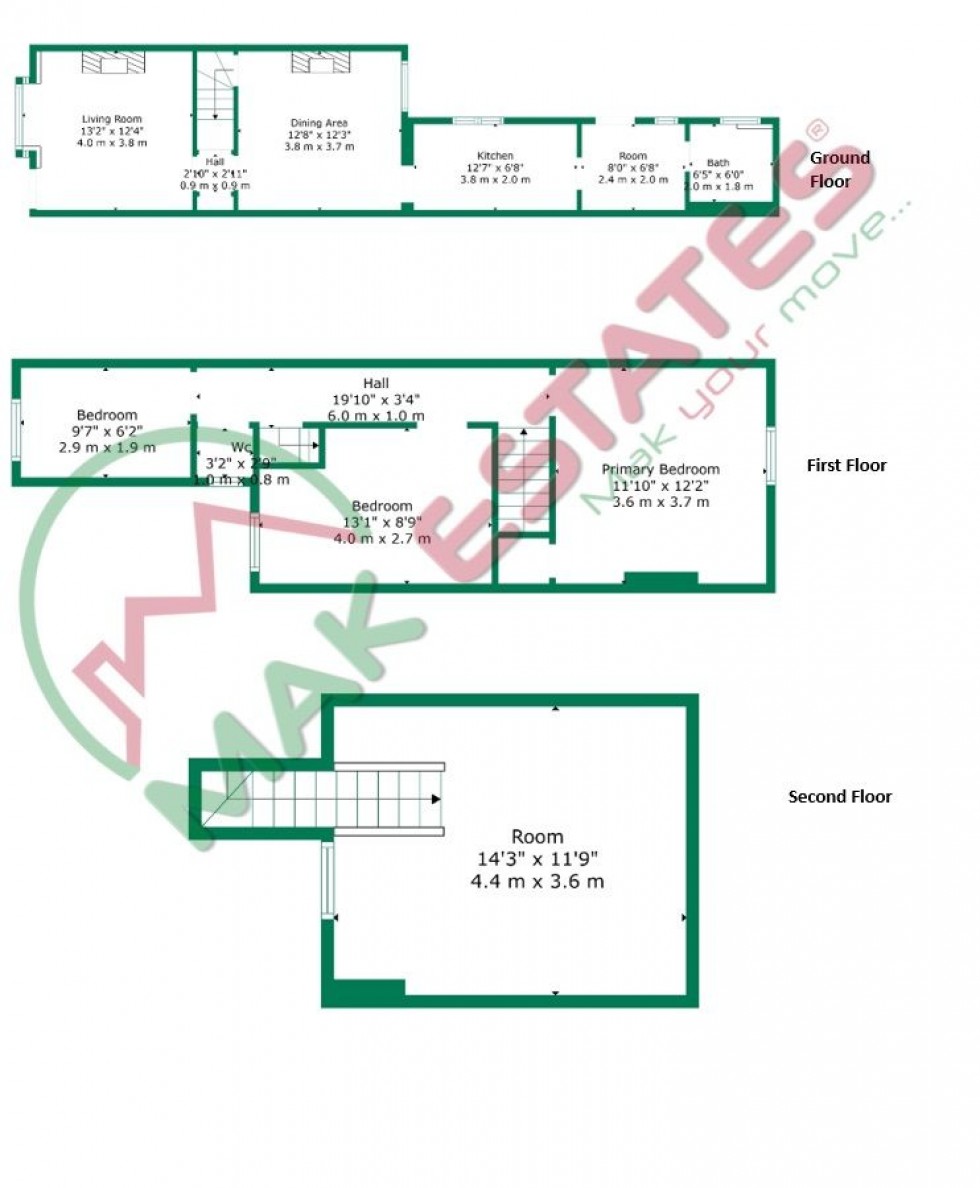 Floorplan for Clifton Road, Balsall Heath, Birmingham