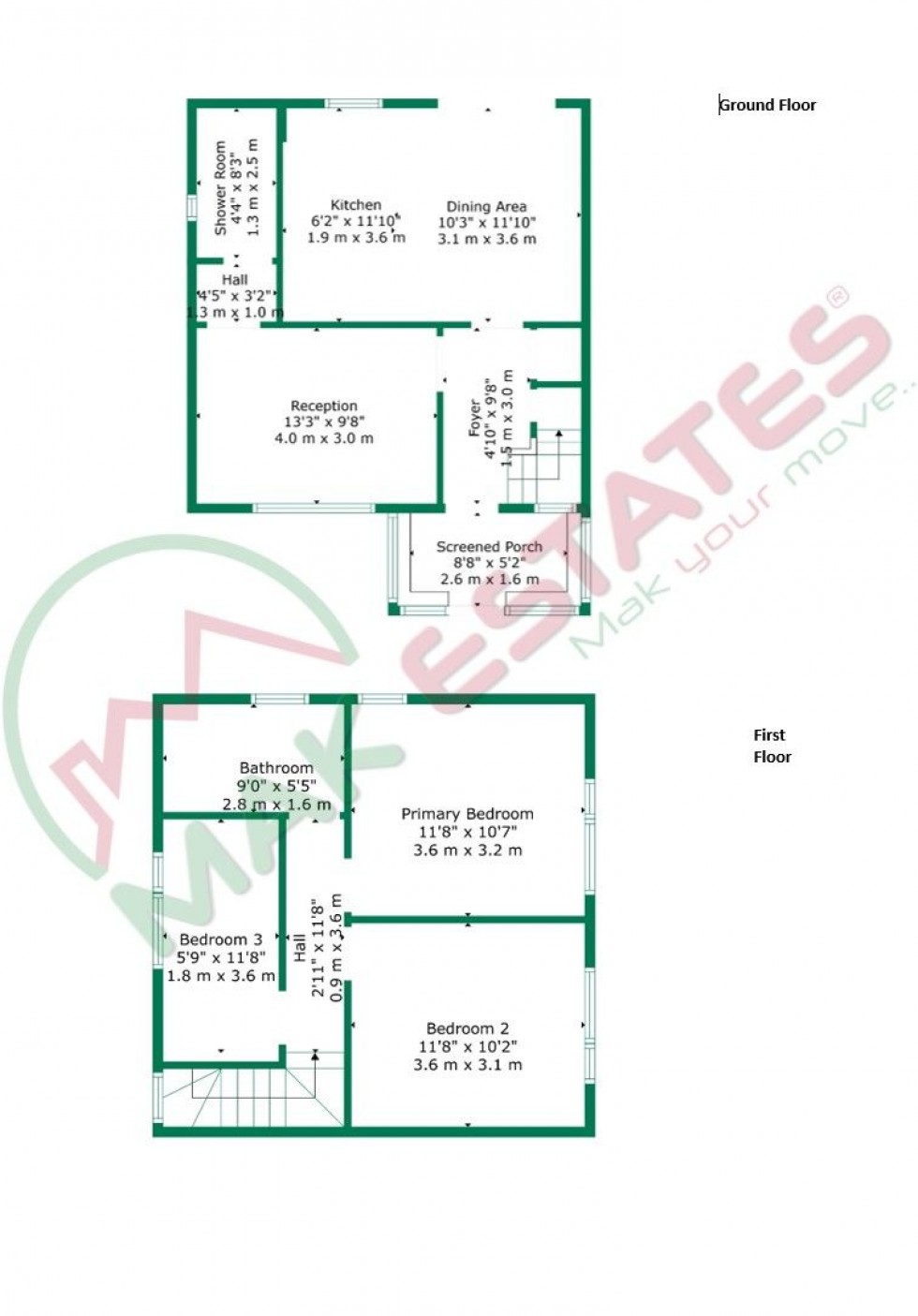 Floorplan for The Gaunts, Alvechurch, Birmingham