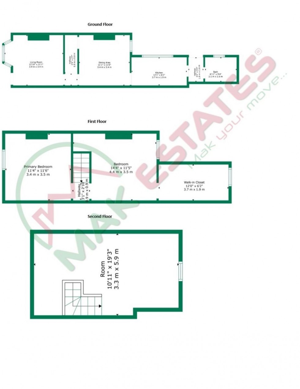 Floorplan for Ernest Road, Birmingham